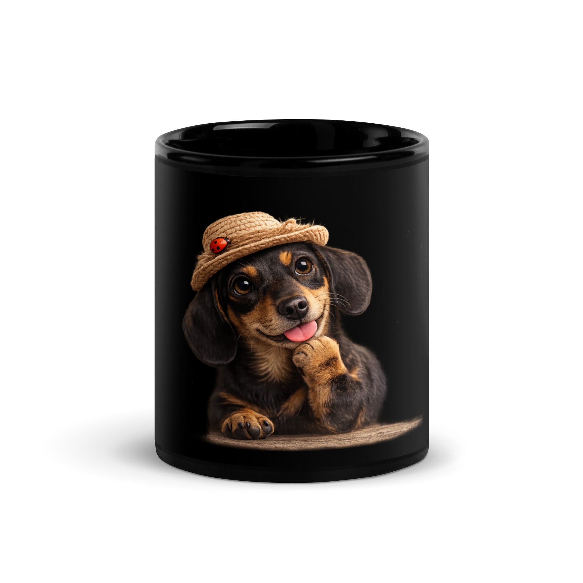 black dachshund cup