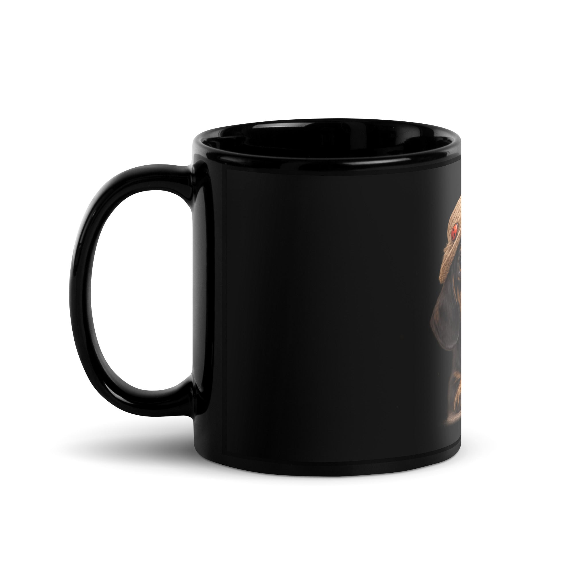 black dachshund  coffee mug
