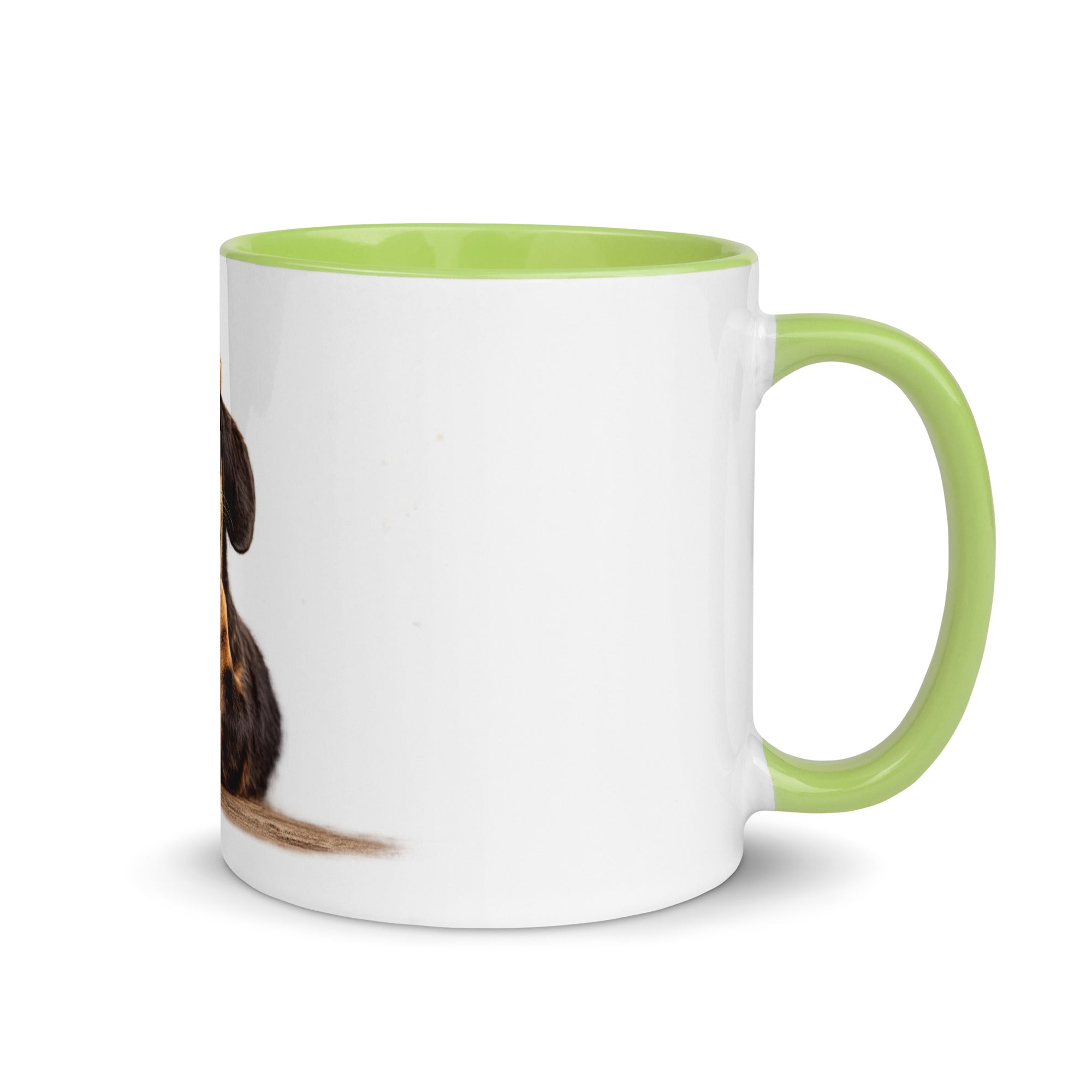 green dachshund mug