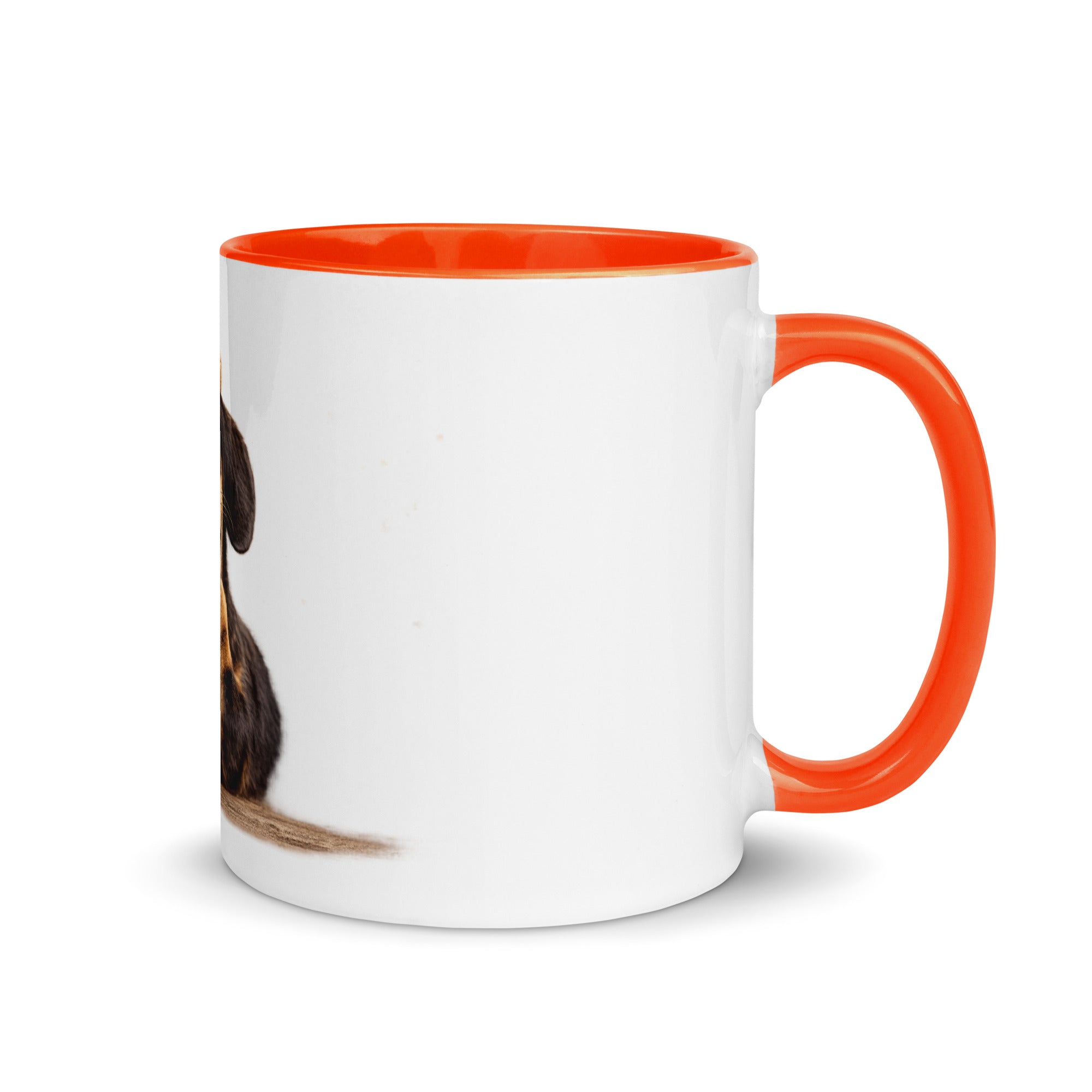 orange dachshund mug