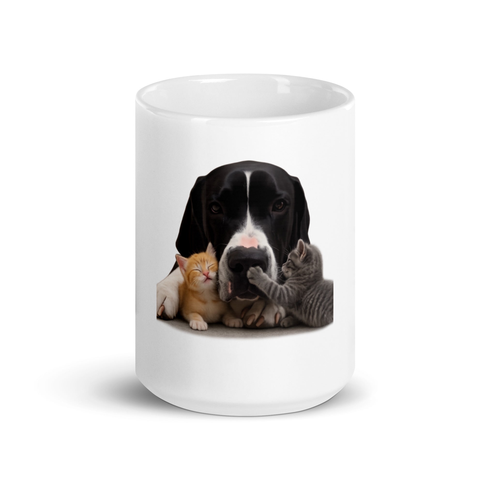 White Great Dane mug