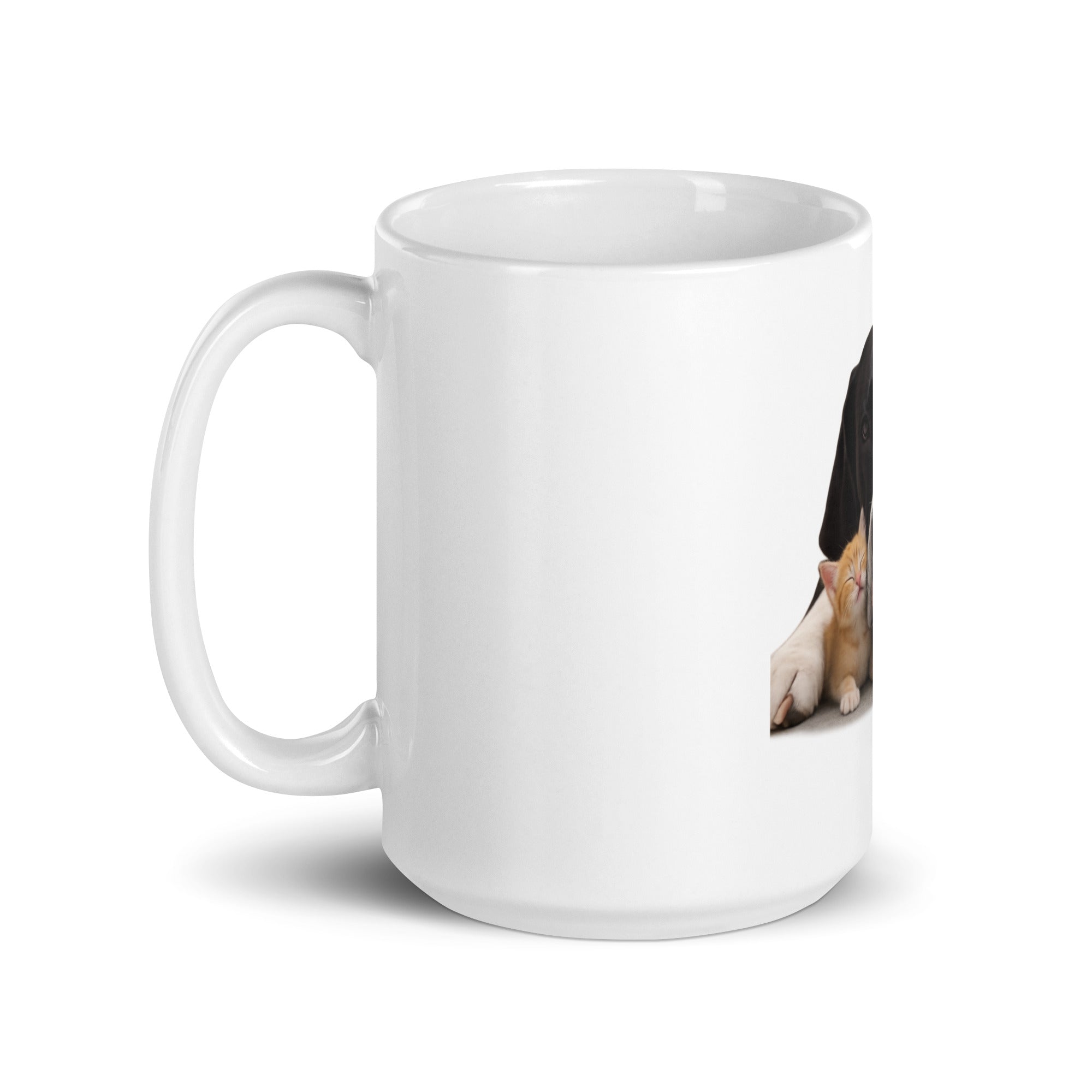 White Great Dane coffee mug