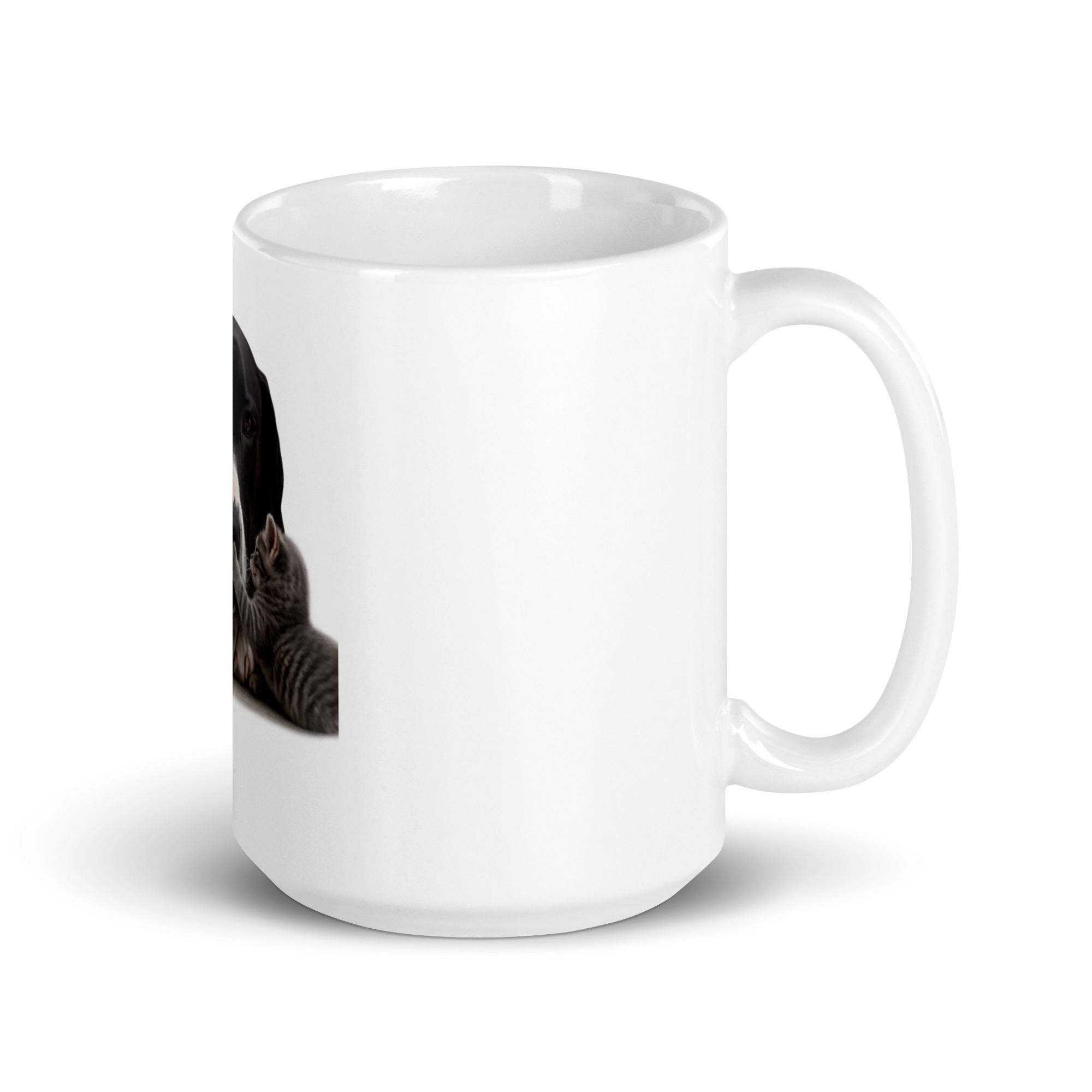 White Great Dane coffee cup